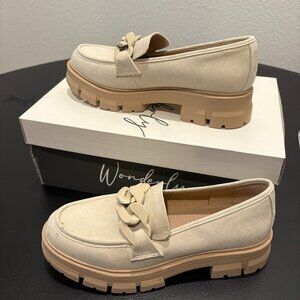 Wonderfly Suede Loafer Heels
